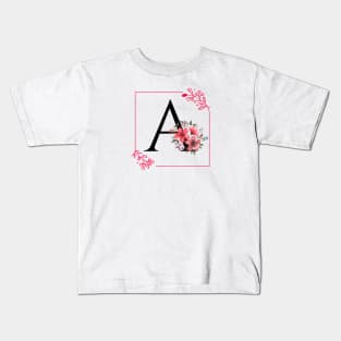 Letter A Calligraphy Kids T-Shirt